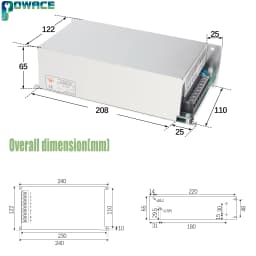 CNC Part 500W DC Switching Power Supply 60V 70V Transformer AC to DC Driver Single Output