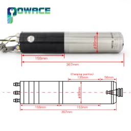 【EU US】CNC 1.8KW 2.2KW 220V ISO20 Automatic tool change ATC Spindle Motor Water Cooling With FL inverter For Metal Router