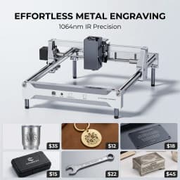 K15PRO Dual Laser Engraver, Blue Diode & 1064nm IR Heads, Quick Swap, Wood Acrylic Leather Metal Marking, DIY Business