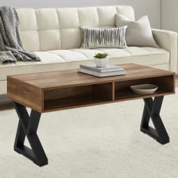 40CM Height Floor Standing Coffee Table Legs 2PCS X-Shaped Metal Furniture Legs Black