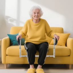 304 Stainless Steel Adjustable Sofa Assist Stand - Heavy Duty 330LB Capacity, Ergonomic Anti-Slip Handles for Elderly/Disabled