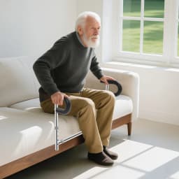 304 Stainless Steel Adjustable Sofa Assist Stand - Heavy Duty 330LB Capacity, Ergonomic Anti-Slip Handles for Elderly/Disabled