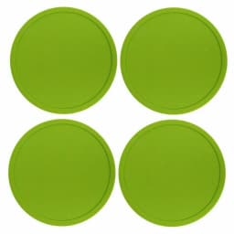 Set OF 4 Rubber Coasters Silicone Non-Slip Round For Coffee Mugs Drinks Tea Mats