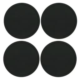 Set OF 4 Rubber Coasters Silicone Non-Slip Round For Coffee Mugs Drinks Tea Mats