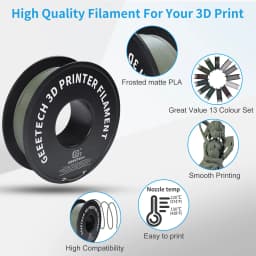 Geeetech 5kg Matte Filament PLA 1.75mm, 3d printer Material polylactic acid, frosted texture, Vacuum packaging