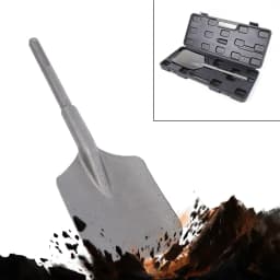 40x13x1.8cm 40Cr Chromium Steel 5-Pit Shovel,HRC 55-60 Hardness Electric Pick Accessory, High-Temperature Quenched