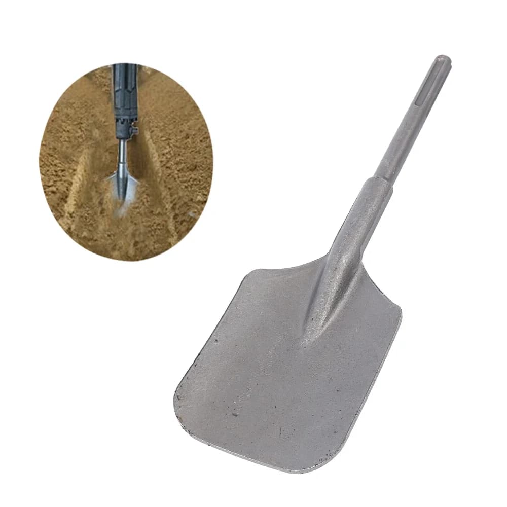40x13x1.8cm 40Cr Chromium Steel 5-Pit Shovel,HRC 55-60 Hardness Electric Pick Accessory, High-Temperature Quenched
