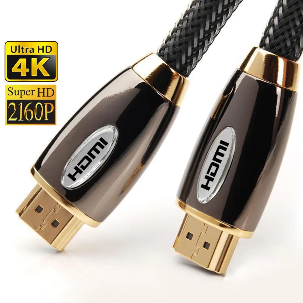 4K HDMI CABLE 2.0 HIGH SPEED PREMIUM GOLD PLATED BRAIDED LEAD 2160P 3D HDTV