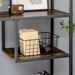 HOMCOM 6 Tier Storage Shelves, Free Standing Book Shelf for Study, Living Room