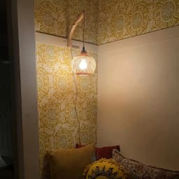 Hand Woven Bamboo Wall Lamp with Plug in Cord Farmhouse Rustic Boho Wall Sconces EU Plug Wall Lighting for Living Room Bedroom