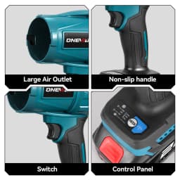 ONEVAN 300000RPM 350M/S Brushless Electric Turbo Blowers Jet Fan Handheld Leaf Dust Blowing Tool for Makita 18V Battery Pin