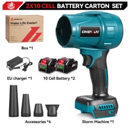 ONEVAN 300000RPM 350M/S Brushless Electric Turbo Blowers Jet Fan Handheld Leaf Dust Blowing Tool for Makita 18V Battery Pin