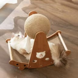 Tieker Pet Cat Scratching Bed Cat Scratching Board with Sisal Balls Claw Grinding Toy Multifunctional Cat Bed