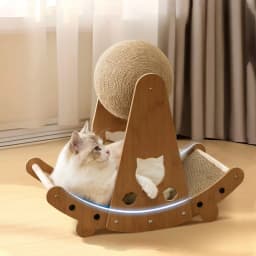 Tieker Pet Cat Scratching Bed Cat Scratching Board with Sisal Balls Claw Grinding Toy Multifunctional Cat Bed