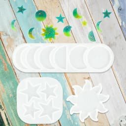 3x DIY Star Sun Moon Epoxy Silicone Moulds Jewellery Making Handmade Resin Mould