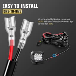 10 X 40A Wiring Harness Relay Loom Cable Kit 2.5M for Offroad LED Light Bar Wire 12v 24v Auto Car Driving Offroad Led Work Lamp