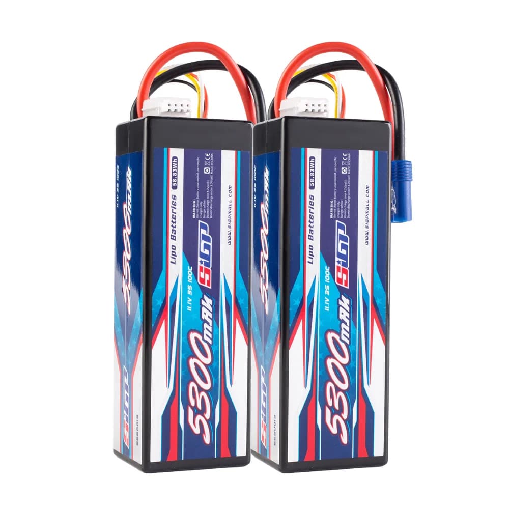 SIGP Lipo Battery 2S 3S 4S 11.1V 14.8V 7.4V RC Lipo 5300mah 6100mah 7300mah 8200mah Hardcase EC5 Deans T XT60 RC Parts