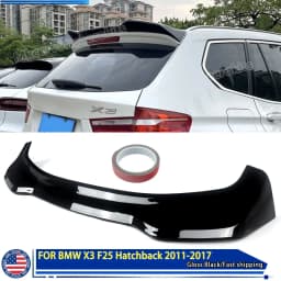 Glossy Black Rear Roof Spoiler Compatible with X3 F25 Hatchback 2011-2017 X3M Look Rear Tail Wings Body Kit Magickit