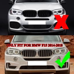 Bumper Grille Black Plastic Front Center Upper Fits 2014-2018 BMW X5 Drive35i XDrive35d XDrive35i XDrive50i Grille BM1036182