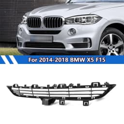 Bumper Grille Black Plastic Front Center Upper Fits 2014-2018 BMW X5 Drive35i XDrive35d XDrive35i XDrive50i Grille BM1036182