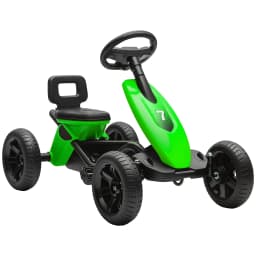 AIYAPLAY Pedal Go-Kart for Kids with Silent EVA Wheels, Metal Frame