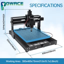 【EU BR】3 Axis GRBL CNC 500W 4030 Pro Router Milling Laser Engraving Cutting Machine + Off-line Controller + Laser Module