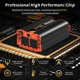 UK Pure Sine Wave Power Inverter 3000W DC 12V/24V To AC 240V Converter 50hz LCD Display Remote Solar car Inverter Transformer