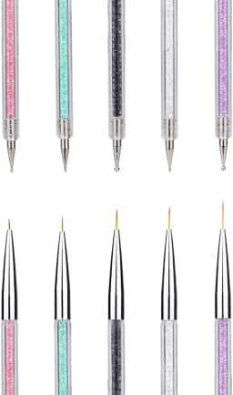 5pcs Nail Design Nail Liner Set Dotting Painting Drawing Polish Brush Pen Tool