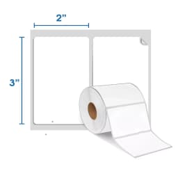 1000 Labels Tube Core 25mm 76 x 39mm Direct Thermal Labels for Thermal Printers