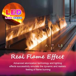 Electric water remote control mist fireplace customized room TV cabinet decoration humidifier 3D steam flame indoor