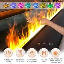 Electric water remote control mist fireplace customized room TV cabinet decoration humidifier 3D steam flame indoor