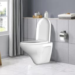 White Plastic Soft Close Toilet Seat D Shaped Toilet Cover,Quick Release Toilet Seat, with Adjustable Hinges, Anti-Bacterial