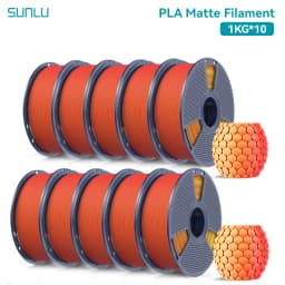 SUNLU 10KG Dual Color Matte PLA Filament 1.75mm 1kg Spool (2.2lbs) Matte 3D Printer PLA Filament Fit Most FDM Printer