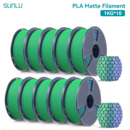 SUNLU 10KG Dual Color Matte PLA Filament 1.75mm 1kg Spool (2.2lbs) Matte 3D Printer PLA Filament Fit Most FDM Printer