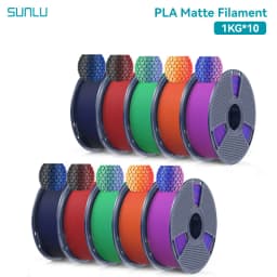 SUNLU 10KG Dual Color Matte PLA Filament 1.75mm 1kg Spool (2.2lbs) Matte 3D Printer PLA Filament Fit Most FDM Printer