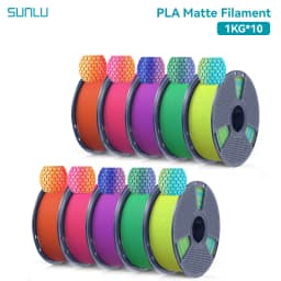 SUNLU 10KG Dual Color Matte PLA Filament 1.75mm 1kg Spool (2.2lbs) Matte 3D Printer PLA Filament Fit Most FDM Printer