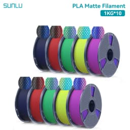 SUNLU 10KG Dual Color Matte PLA Filament 1.75mm 1kg Spool (2.2lbs) Matte 3D Printer PLA Filament Fit Most FDM Printer