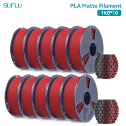 SUNLU 10KG Dual Color Matte PLA Filament 1.75mm 1kg Spool (2.2lbs) Matte 3D Printer PLA Filament Fit Most FDM Printer