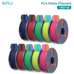 SUNLU 10KG Dual Color Matte PLA Filament 1.75mm 1kg Spool (2.2lbs) Matte 3D Printer PLA Filament Fit Most FDM Printer