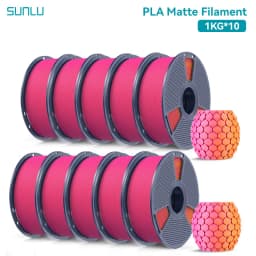 SUNLU 10KG Dual Color Matte PLA Filament 1.75mm 1kg Spool (2.2lbs) Matte 3D Printer PLA Filament Fit Most FDM Printer