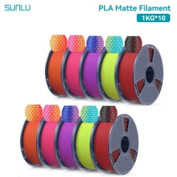 SUNLU 10KG Dual Color Matte PLA Filament 1.75mm 1kg Spool (2.2lbs) Matte 3D Printer PLA Filament Fit Most FDM Printer