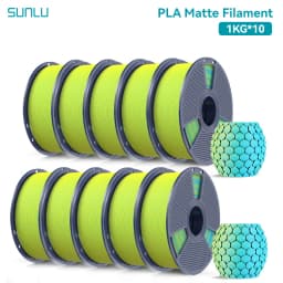 SUNLU 10KG Dual Color Matte PLA Filament 1.75mm 1kg Spool (2.2lbs) Matte 3D Printer PLA Filament Fit Most FDM Printer