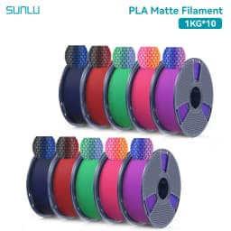 SUNLU 10KG Dual Color Matte PLA Filament 1.75mm 1kg Spool (2.2lbs) Matte 3D Printer PLA Filament Fit Most FDM Printer