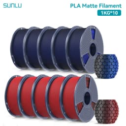 SUNLU 10KG Dual Color Matte PLA Filament 1.75mm 1kg Spool (2.2lbs) Matte 3D Printer PLA Filament Fit Most FDM Printer