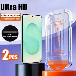 2Pcs One-Click Installation Screen Protector For Samsung Galaxy S25 S23 S24 Ultra S23 S22 Plus S25 Edge Ultra HD Tempered Glass