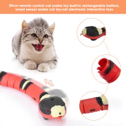 39cm Remote Control Cat Snake Toy Built-in Rechargeable Battery, Smart Sensor Snake Cat Toy-cat Electronic Interactive Toys