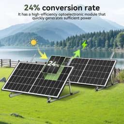 RVPOZWER 300W Solar Panel 10BB N-Type Monocrystalline 25% High Efficiency for RV Home Rooftop Off Grid Systems