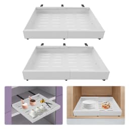 1/2Pcs Telescopic Drawer, Retractable Single Layer Sundries Storage Holder, Pull Out Storage Rack