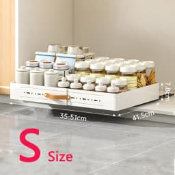 Kitchen Pull Out Cabinet Organizer with Adhesive Expandable Sliding Drawers Storage Tray Seasoning Bottle Spice Storage Rack