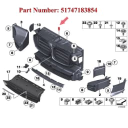 Car Front Grille Grill Replace For BMW 7 Series F01 F02 730i 740i 750d 760i 2009-2015 Front Radiator Support Center Duct Panel